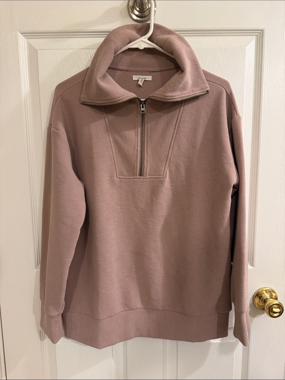 Maurices Mauve Half-Zip Funnel Neck Sweater